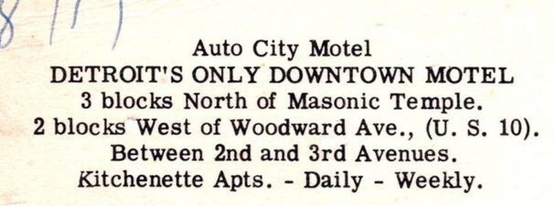 Auto City Motel - Vintage Postcard